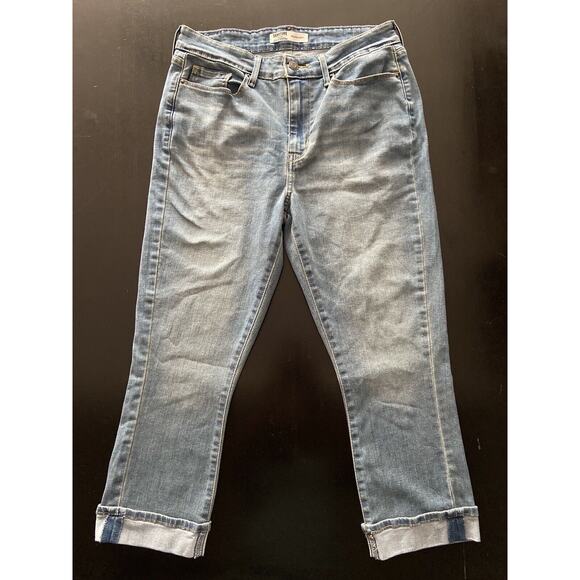 LEVI’S Signature Gold Mid-Rise Capri Jeans sz 8 - Picture 1 of 9